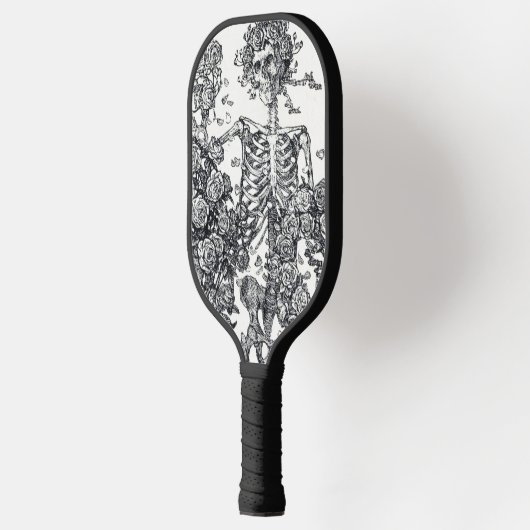 Skeleton with Roses Pickleball Paddle (Links)
