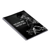 Skeleton with Santa hat. Customizable Notitieboek (Rechterzijde)