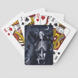 Skeleton Wizard Design Poker Speelkaarten