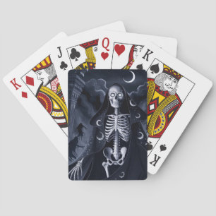 Skeleton Wizard Design Poker Speelkaarten