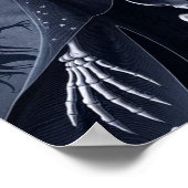 Skeleton Wizard Horror Print Poster Wandkunst (Hoek)