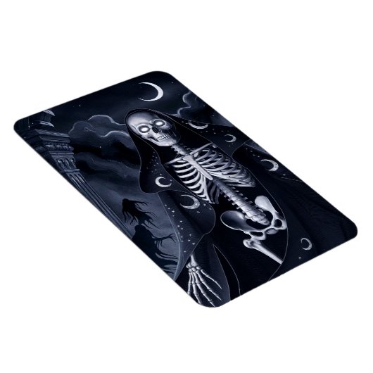 Skeleton Wizard Ontwerp Rectangle Magnet Magneet (Rechterzijde)