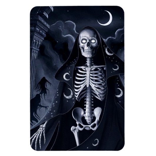 Skeleton Wizard Ontwerp Rectangle Magnet Magneet (Verticaal)