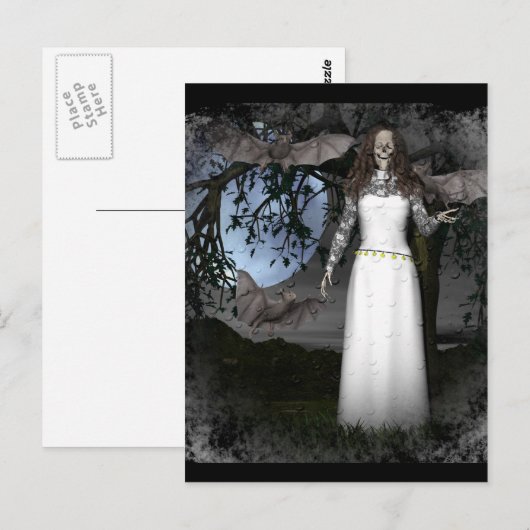 Skeleton Woman Briefkaart (Voorkant / Achterkant)