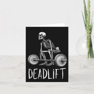 Skeleton Workout Halloween Gewichtheffen Fitness Kaart
