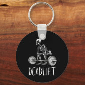 Skeleton Workout Halloween Gewichtheffen Fitness Sleutelhanger (Voorkant)