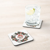 Skeleton Wreath Christmas Bier Onderzetter (Rechterzijde)