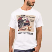 Skeleton Writer Mannen T-shirt (Voorkant)