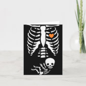 Skeleton Xray Halloween Costume Pregnant Women Mom Kaart (Voorkant)