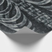 Skeleton Xray Rib kooi  zwart wit gothisch Cadeaupapier (Hoek)