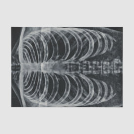 Skeleton Xray Rib kooi  zwart wit gothisch Tissuepapier