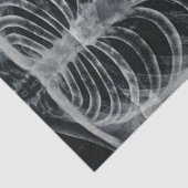 Skeleton Xray Rib kooi  zwart wit gothisch Tissuepapier (Detail)