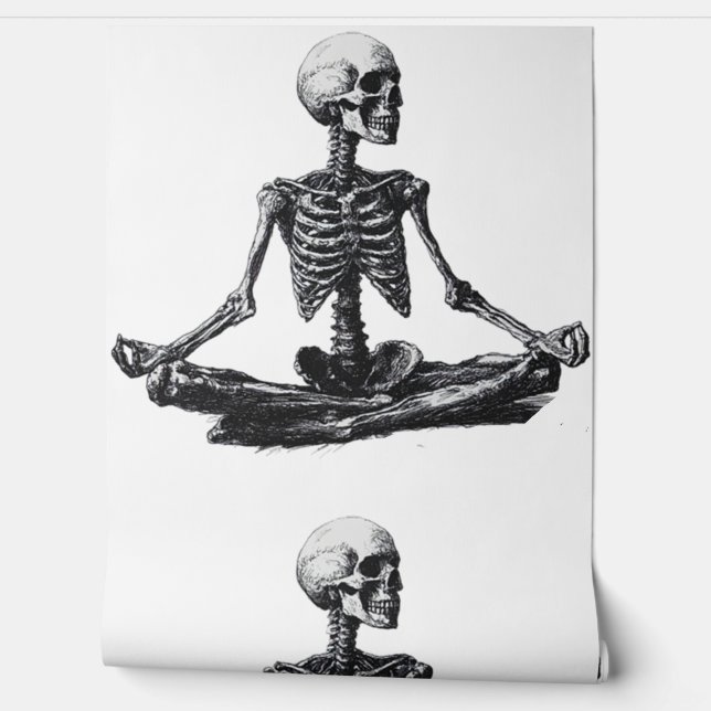 Skeleton Yoga Behang (Afrollen)
