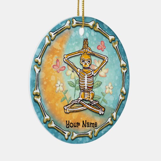 Skeleton Yoga   Keramisch Ornament (Rechts)