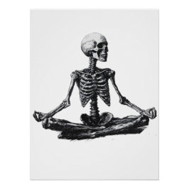Skeleton Yoga Perfect Poster