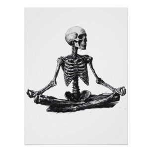 Skeleton Yoga Perfect Poster