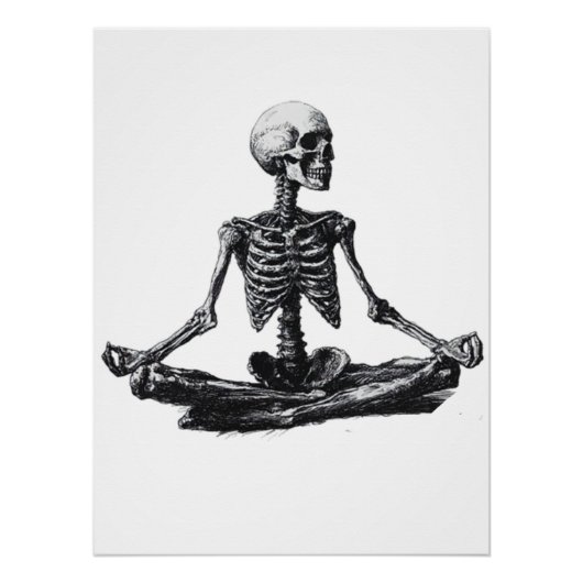 Skeleton Yoga Perfect Poster (Voorkant)