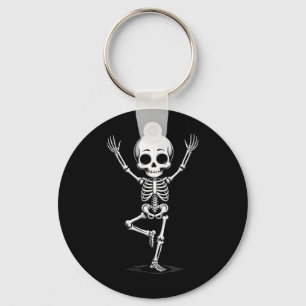 Skeleton Yoga Poses Rasterontwerp _1 Sleutelhanger