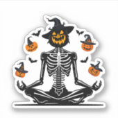 Skeleton Yoga Sticker (Voorkant)