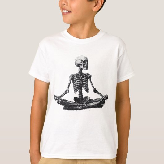 Skeleton Yoga T-shirt (Voorkant)