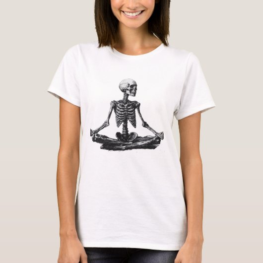 Skeleton Yoga T-shirt (Voorkant)