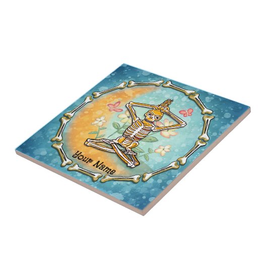 Skeleton Yoga   Tegeltje (Zijkant)