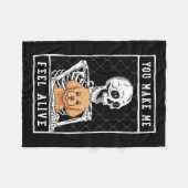 Skeleton You Feel Halloween Me Alive Fleece Deken (Voorkant (Horizontaal))