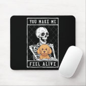 Skeleton You Feel Halloween Me Alive Muismat (Met muis)