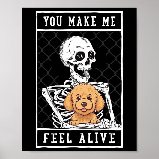 Skeleton You Feel Halloween Me Alive Poster (Voorkant)