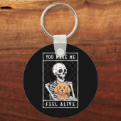 Skeleton You Feel Halloween Me Alive Sleutelhanger (Voorkant)