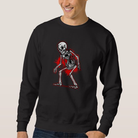 Skeleton zandloper Sad Esthetic Edgy Streetwear Trui (Voorkant)