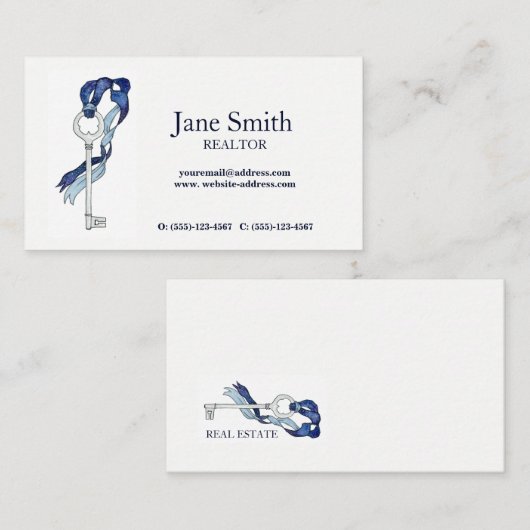 Skeleton Zeer belangrijke Waterverf Visitekaartje (Voorkant / Achterkant)