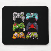 Skeleton Zombie Gaming Controllers Halloween Gamer Muismat (Voorkant)
