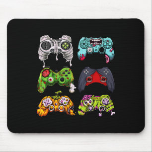 Skeleton Zombie Gaming Controllers Halloween Gamer Muismat