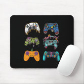 Skeleton Zombie Gaming Controllers Halloween voor  Muismat (Met muis)