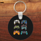 Skeleton Zombie Gaming Controllers Halloween voor Sleutelhanger (Voorkant)