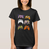 Skeleton Zombie Gaming Controllers Mummy Halloween T-shirt (Voorkant)