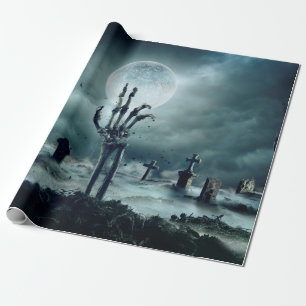 Skeleton Zombie Hand komt uit een graveYard - H Cadeaupapier