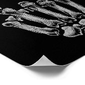 Skeleton Zombie Spelen Poker Game Kaarten Hallowee Poster (Hoek)