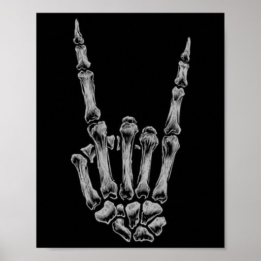 Skeleton Zombie Spelen Poker Game Kaarten Hallowee Poster (Voorkant)