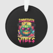 Skeleton Zomer Vibes Watermelon Jack-O Ornament (voorkant)