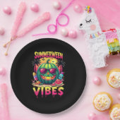 Skeleton Zomer Vibes Watermelon Jack-O Papieren Bordje (Feest)