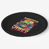 Skeleton Zomer Vibes Watermelon Jack-O Papieren Bordje (Gekanteld)