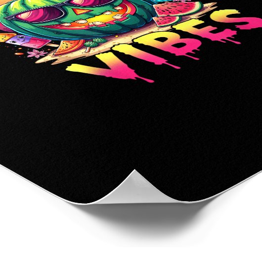 Skeleton Zomer Vibes Watermelon Jack-O Poster (Hoek)