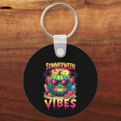 Skeleton Zomer Vibes Watermelon Jack-O Sleutelhanger (Voorkant)