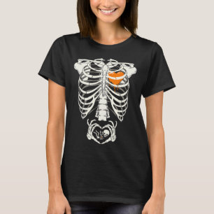 Skeleton Zwangerschap Aankondiging Nieuwe Mama Hal T-shirt