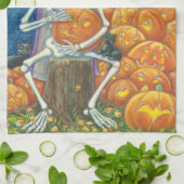 SKELETON, ZWARTE VATTEN MET JACKS KITCHEN TOWEL THEEDOEK (Gevouwen)