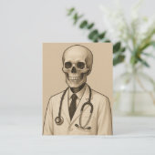 skeletonarts briefkaart (Staand voorkant)
