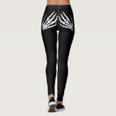 Skeletonhanden raken Butt Halloween Leggings (Achterkant)