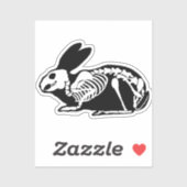 Skeletonkonijn Sticker (Vel)